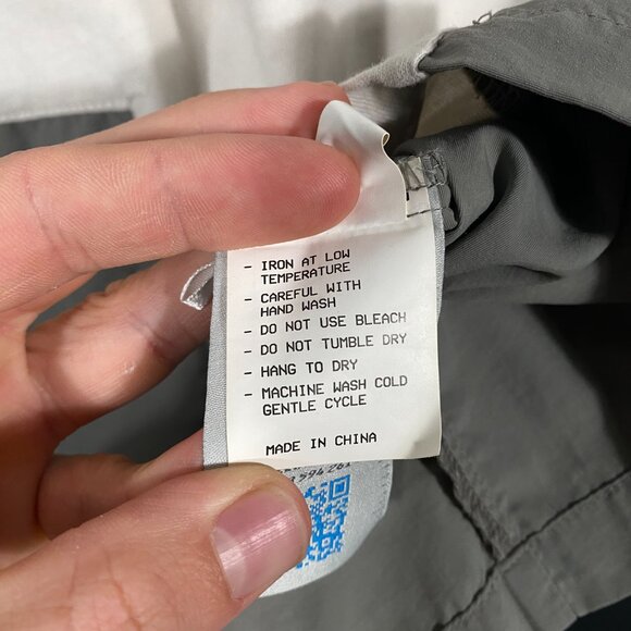 C2H4 Short Sleeve Pocket Paneled Cargo T-shirt white / gray men's size Large - Picture 7 of 9